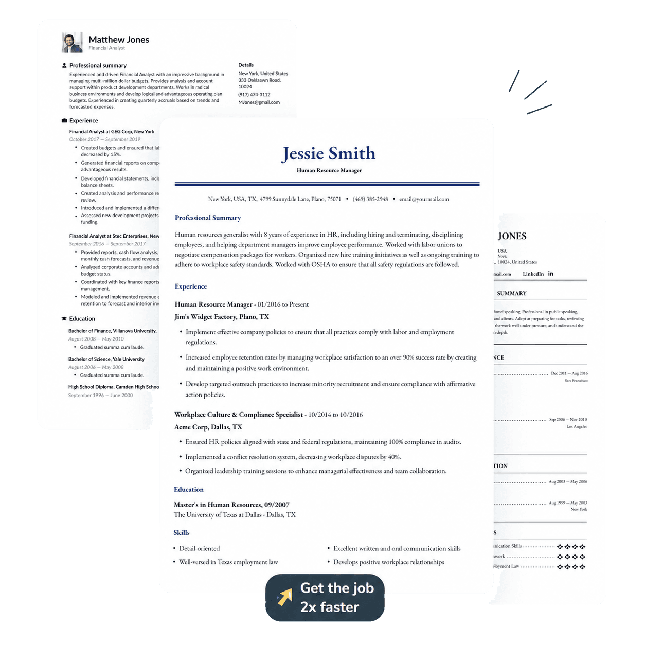 Professional resumes