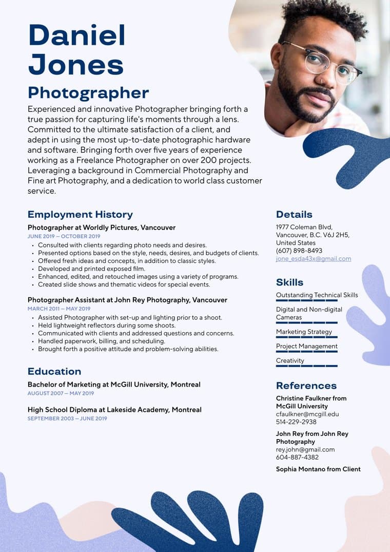 Resume template sample