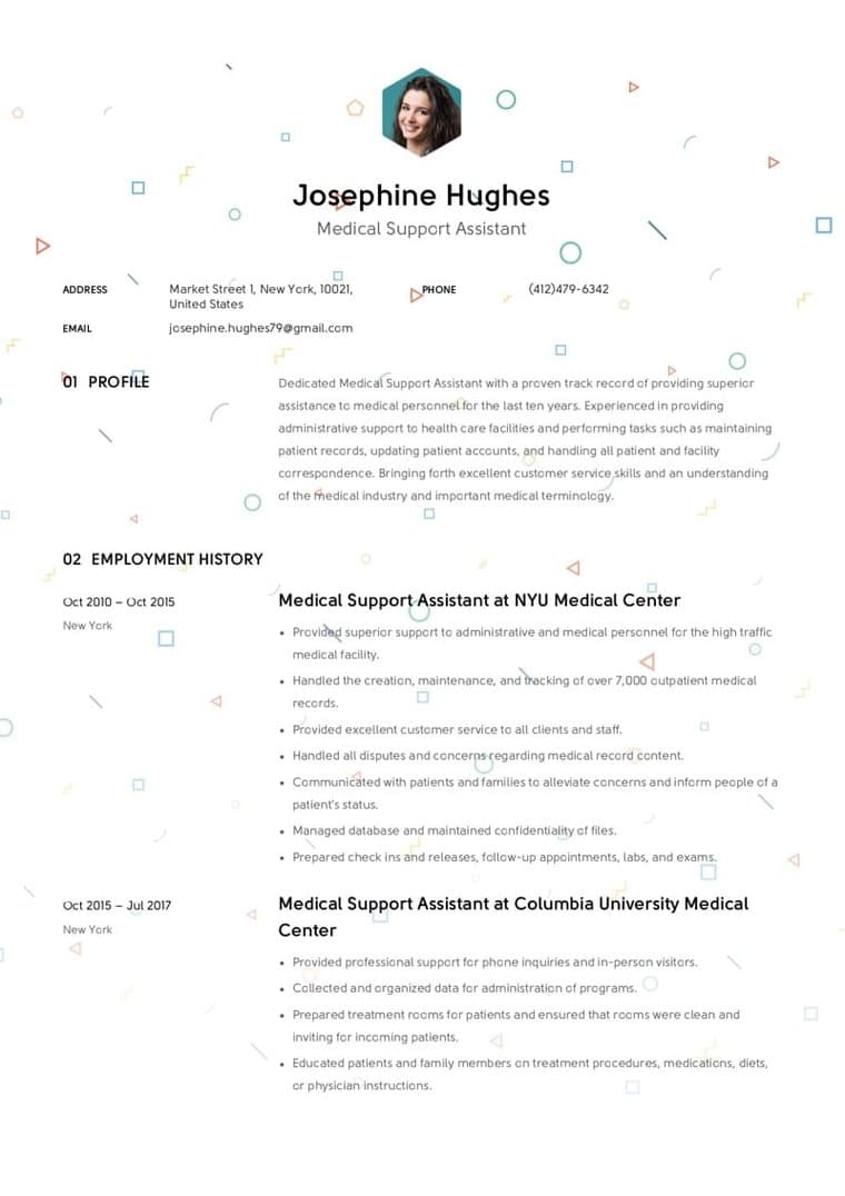 Resume template sample