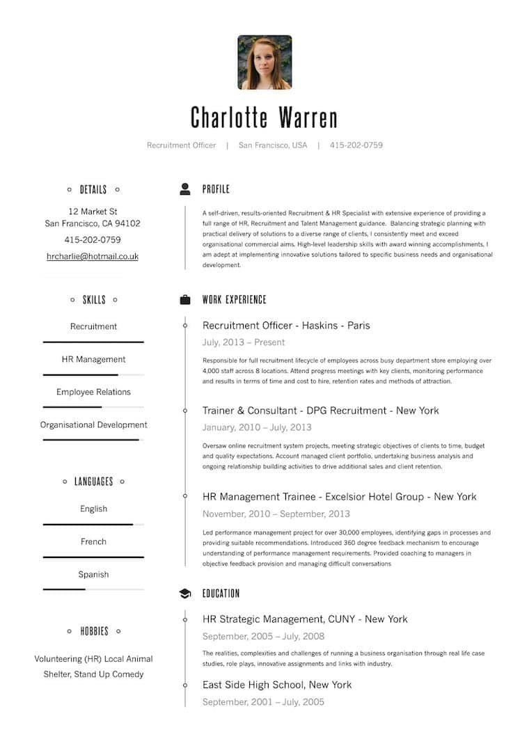 Resume template sample